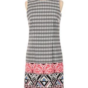 New Mario Serrani Ladies Shift Dress Black White Print Available in Size 2